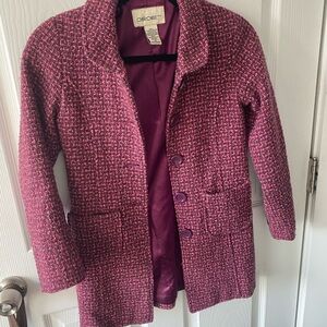 Cherokee Women's Pink Tweed Coat
